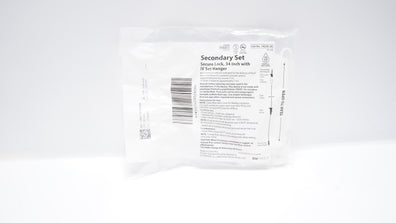 ICU Medical 14230-28 Secondary Set w/IV Set Hanger 34inch x 7mL 15 Drops/mL